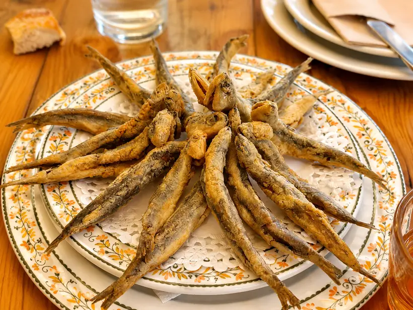 Boquerones fritos en Bodeguita La Mantilla, Punta Umbría