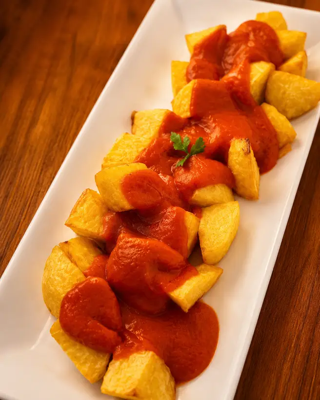 Patatas bravas en Bodeguita La Mantilla, Punta Umbría