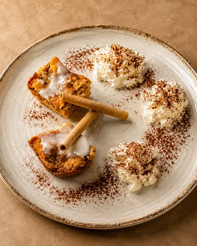 Postre de la casa en Bodeguita La Mantilla, Punta Umbría
